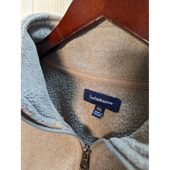 Croft & Barrow Fleece Sweater Mens 2XL Quarter Zip Long Sleeve Sweatshirt Brown - Picture 3 of 6